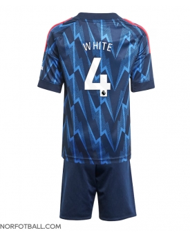 Billige Fotballdrakt Arsenal Ben White #4 Replika Bortedraktsett Barn 2025-26 Kortermet (med bukser)